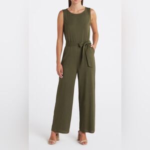 GILLI Amina Tie-Waist Jumpsuit Green Medium NWT STITCH FIX